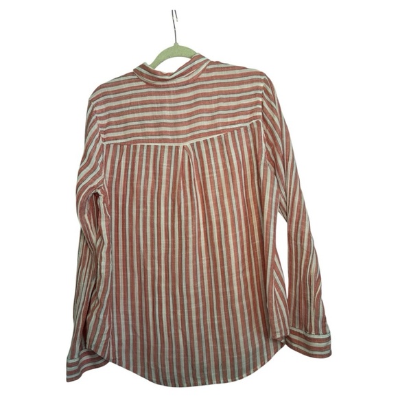 Lucky Brand Women’s Striped Button Down Top - Picture 3 of 4